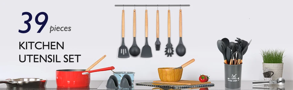  Super quality kitchen utensil sets - 39 pcs cooking utensils food grade