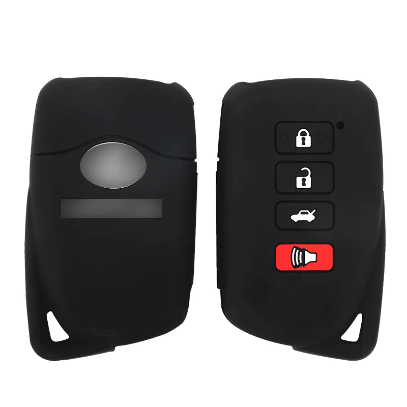 Customizable Silicone Remote Key Cover Fob Case Shell Car Key Holder with Protection Features Fit for Lexus 3/4Buttons Car Keys