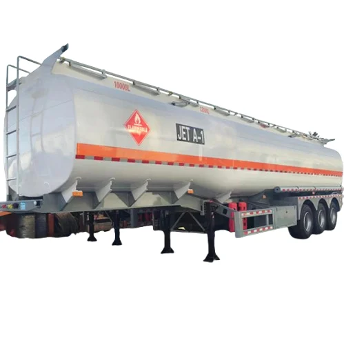 JINMA 3 Axle 42000l Diesel Oil Tanker Trailer Carbon Steel Fuel Tanker Semi Trailer For Guyana