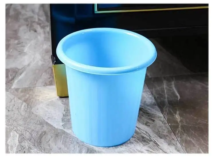 Trash Can Wholesale Kitchen Living Room Dormitory Office Toilet Uncovered Simple Plastic Trash Can