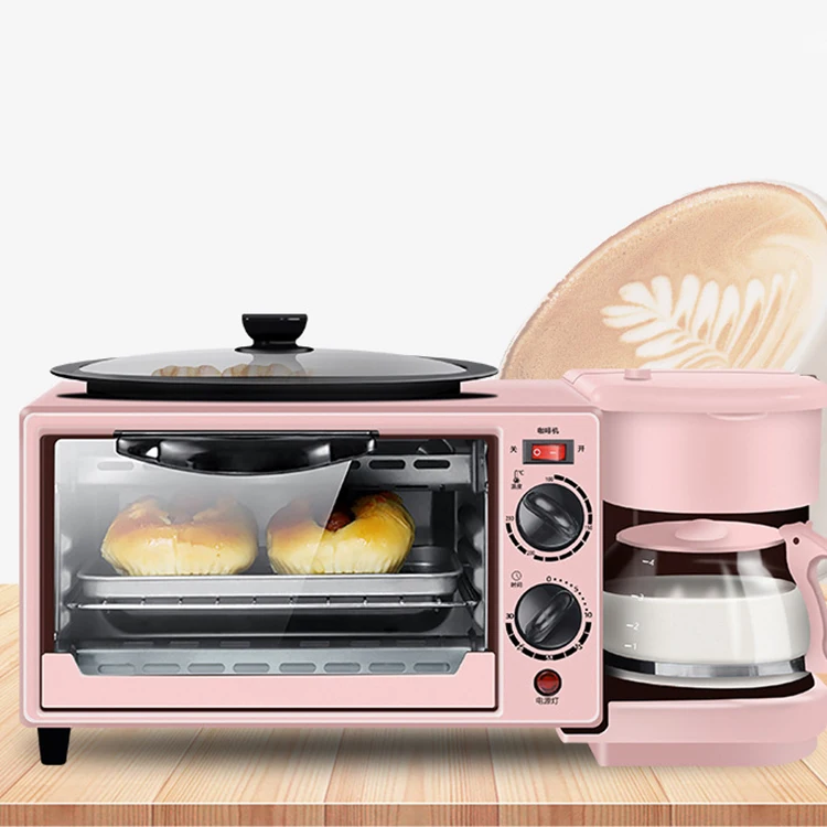 110v 220v in put voltage pink color Multifunctional 3 in 1 Electric Breakfast maker Machine OEM Customized