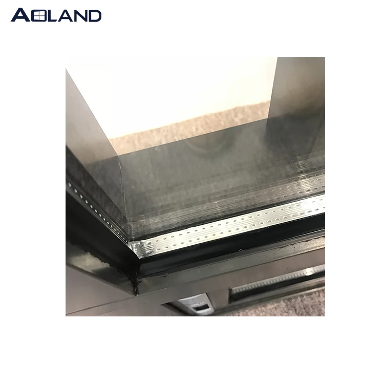 Aluminium frame double glass sliding windows with grill design 24-hour ticket sales windows