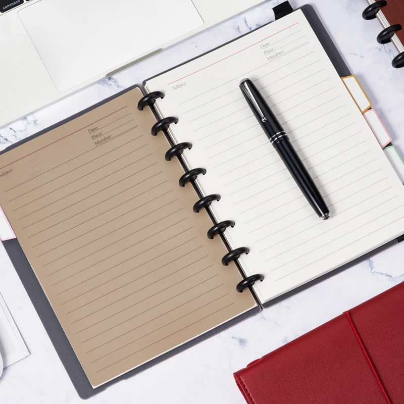 RINGNOTE B6 disc bound Refill paper 60 sheets budget planner for 2021 diary disc binding journal