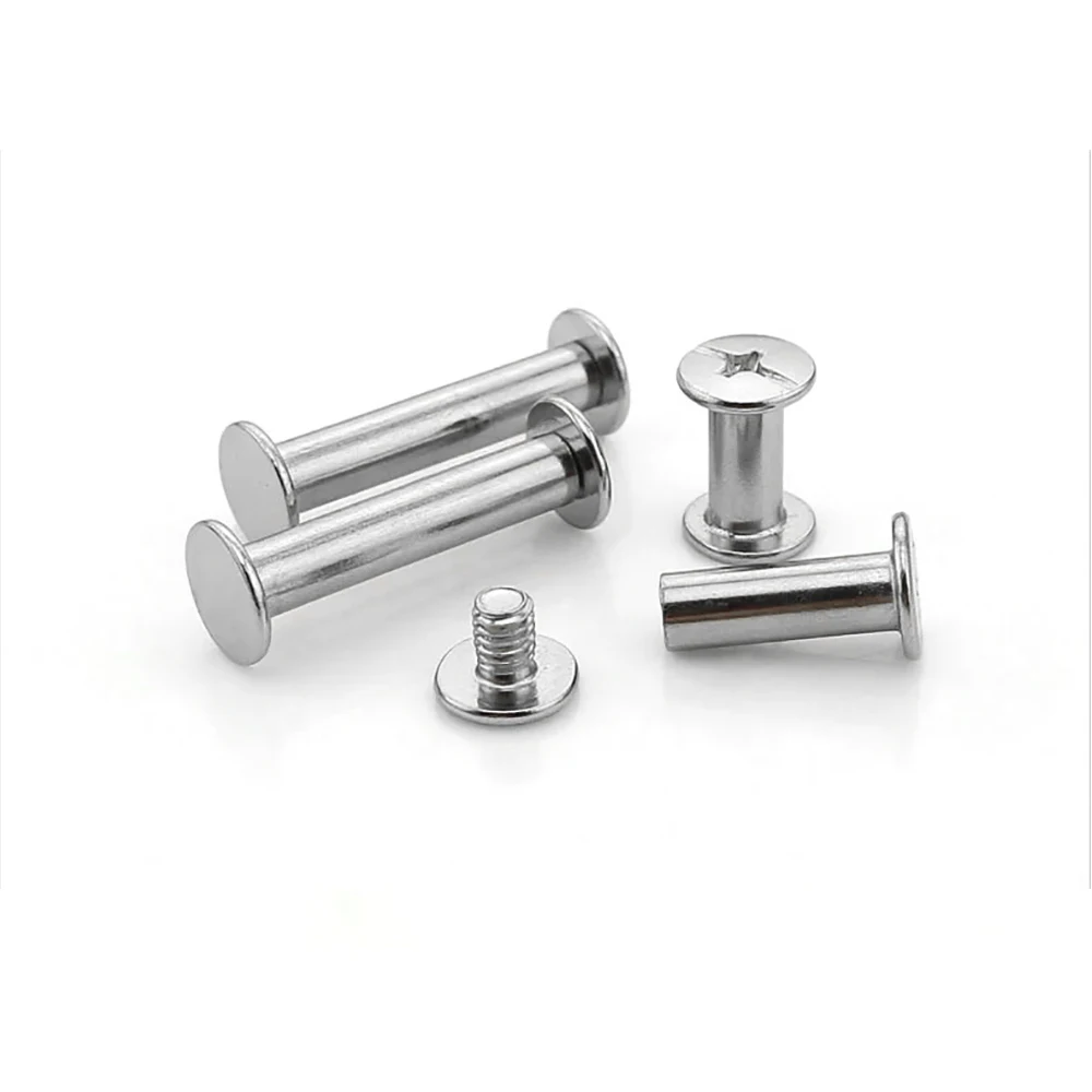 6-100 mm Length Rivets Plating Nickel Screw Ledger Suitcase  Lash Rivet Photo Album Docking Screw Menu Leather Rivets