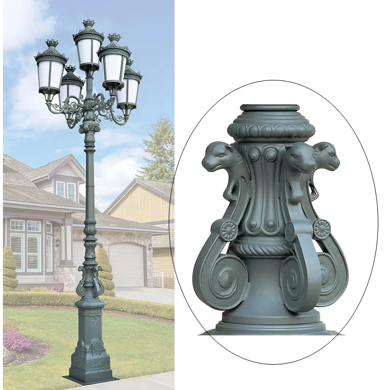DAHENG Outdoor Hight Quality decorative LED Light Classic Pathway Light and Pole aluminum garden lamp
