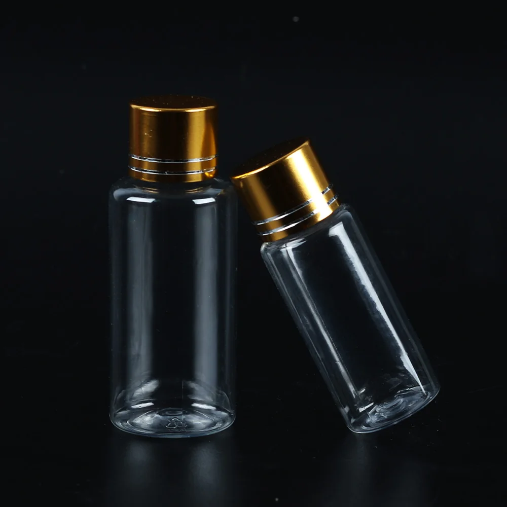 Round transparent bottle cosmetic container packaging plastic bottle health care product granule sub-bottle