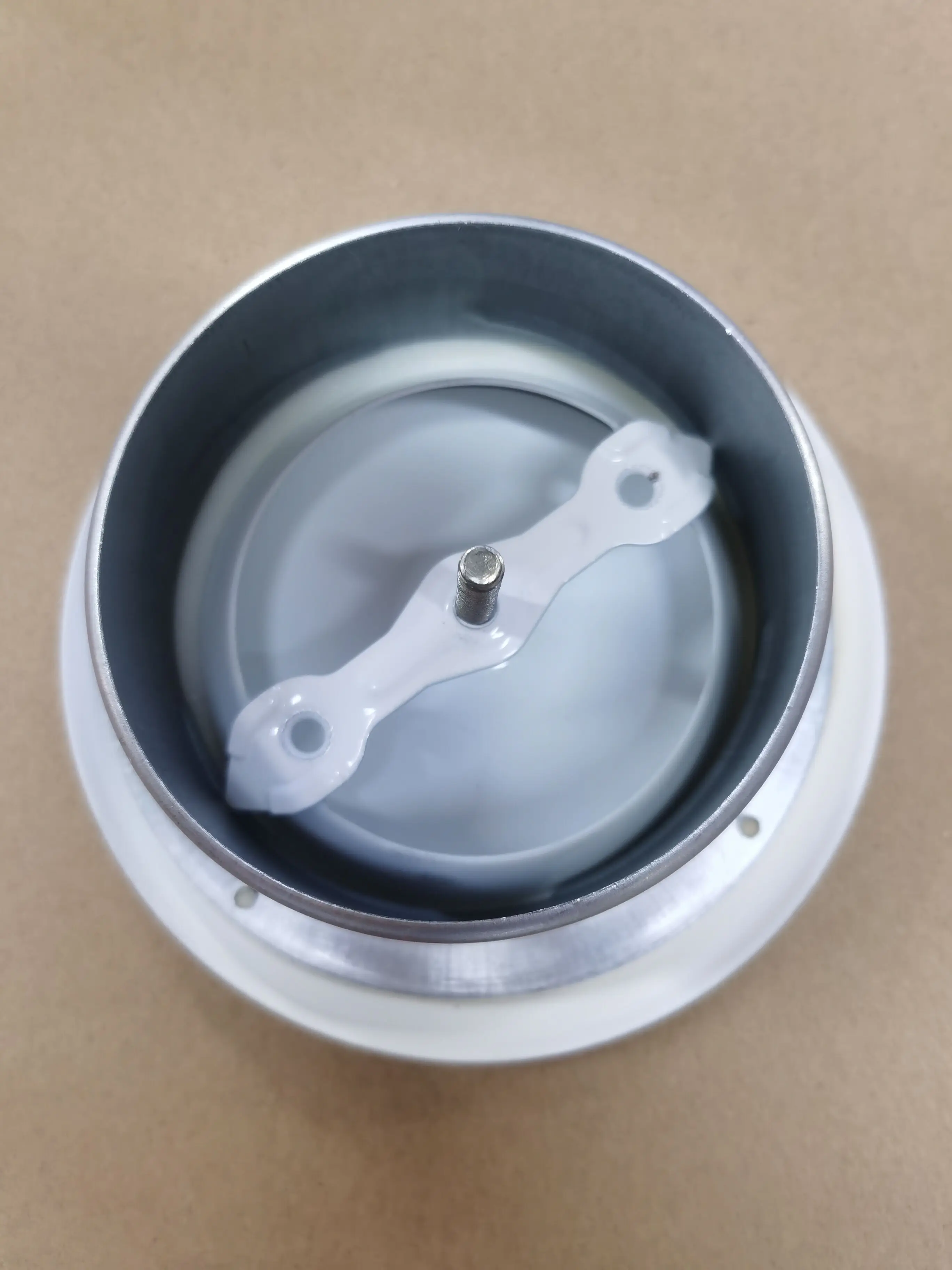 Powder coated white duct terminal ventilation parts steel round exhaust supply disc valve air vent cover