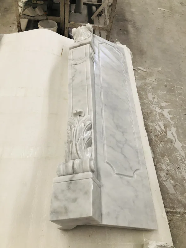 French style fireplace surround,white marble fireplace mantel