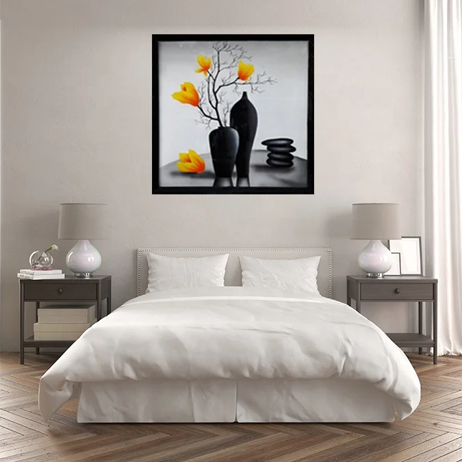 
Modern Lacquer Paintings About Magnolia Flower HML- 009 Made In Viet Nam 