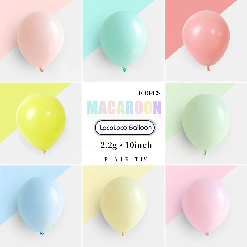 100pcs Latex Balloons 10 Inches globos color macarron Candy for party Wedding Graduation Kids Birthday Festive balloons