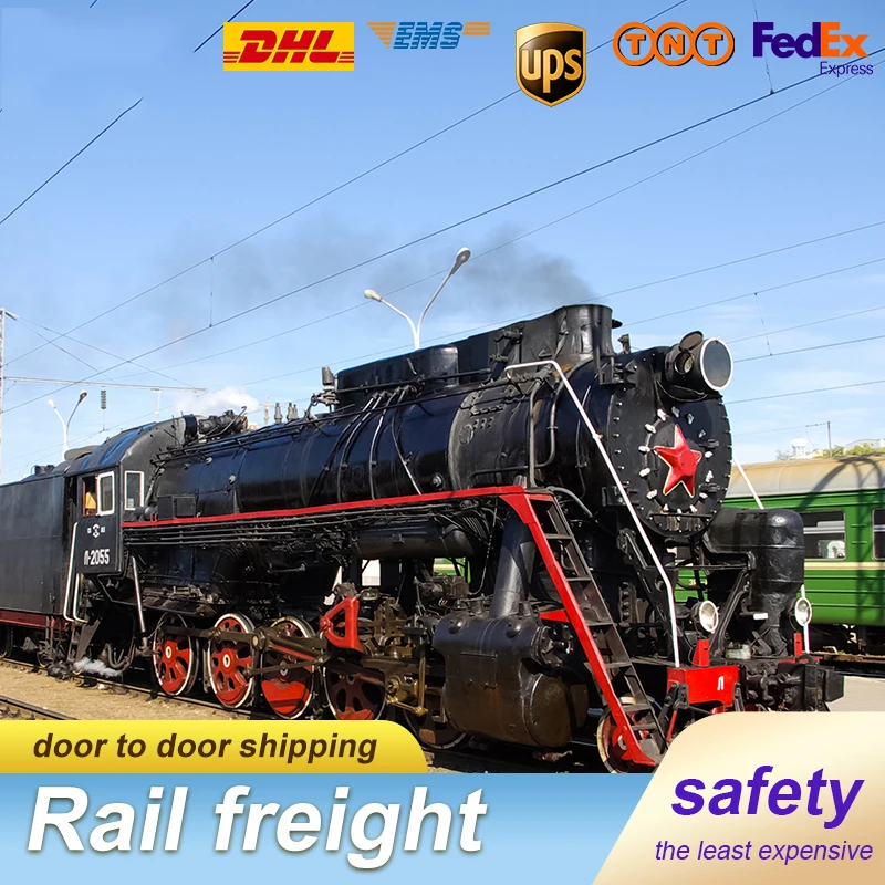 Cheapest ddp door to door train transport railway freight forwarder shipping to russia europe russia uk spain germany italy