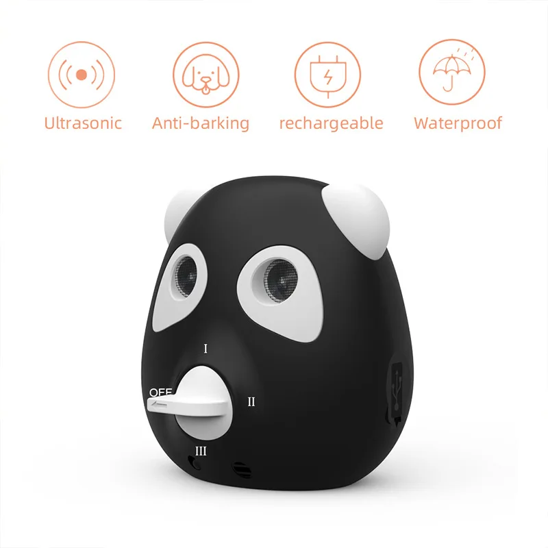 Portable 10 Meter Ultrasonic Dog Trainer Pet Barking Non Barking Ultrasonic High Frequency Flash Dog Training Rechargeable