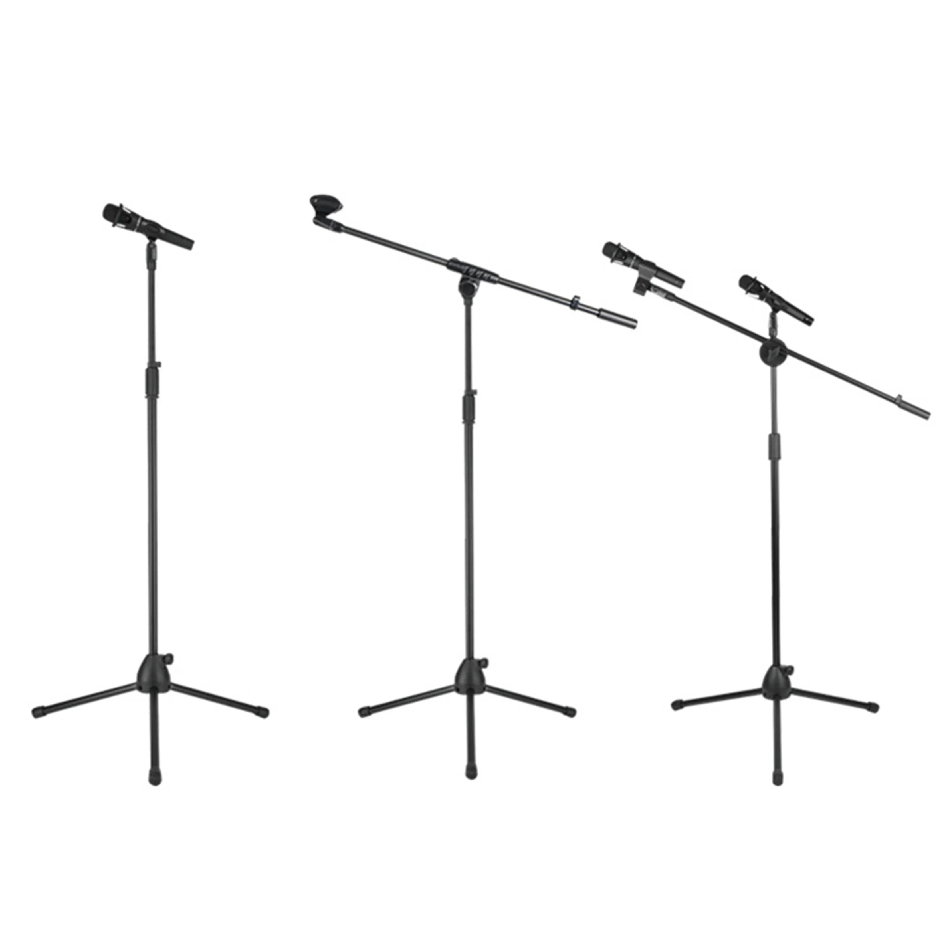 Hot Sale Adjustable Foldable Telescopic Metal Tripod Microphone Stand Holder
