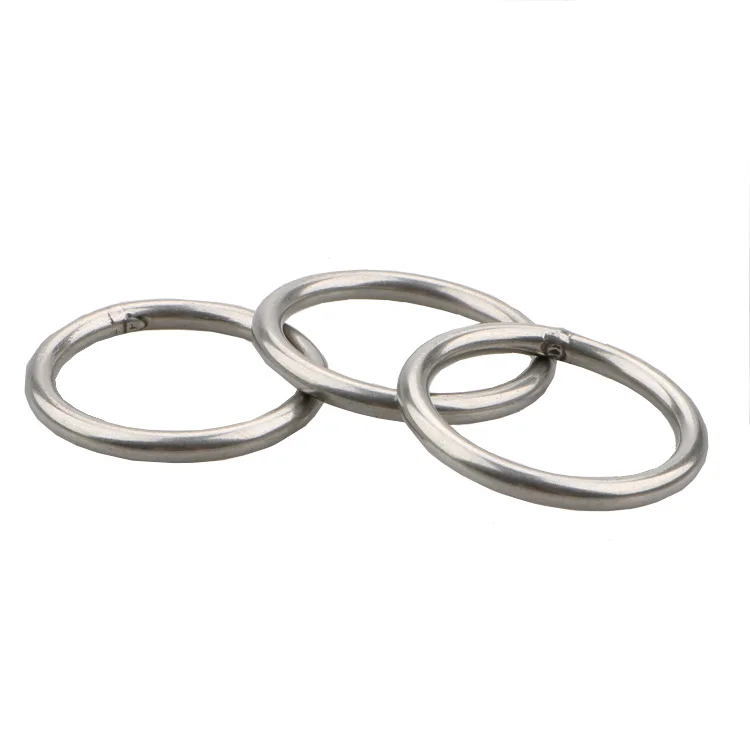 Factory Custom High Quality Stainless Steel  304 Metal Ring Welding Round O Ring For Dog Collar Or Handbag