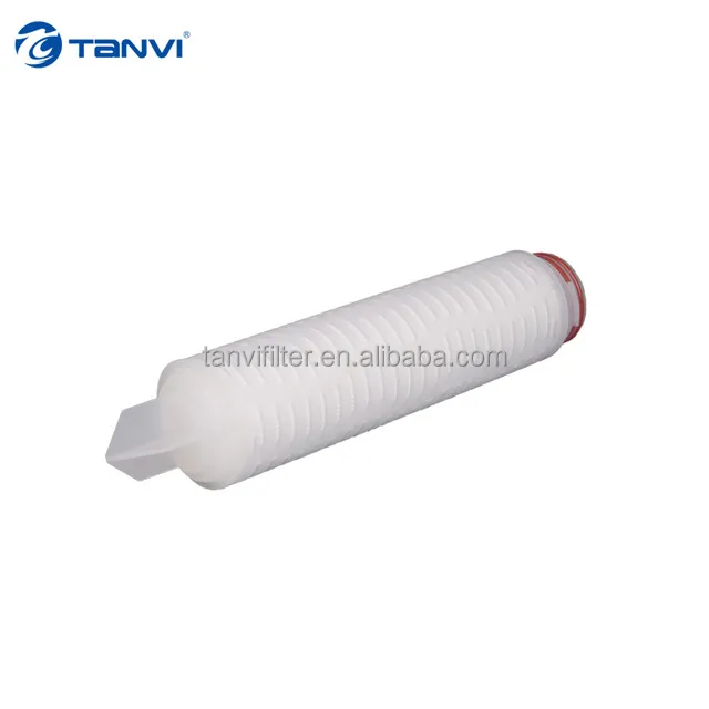 Hemodialysis water prefiltration 1um  3um  5um 10inch PP pleated filter cartridge