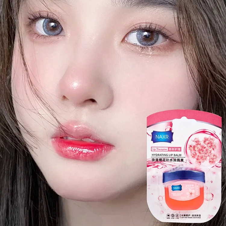 Moisturizing repairing Fade lip lines nature 6pcs Honey White Vaseline Sakura Avocado Rose Juicy peach Lip oil lip gloss kit
