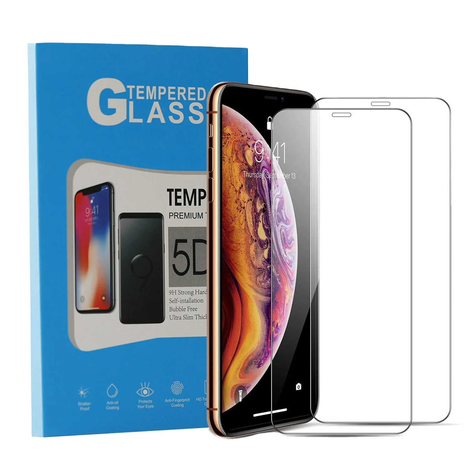 
Hot sales 2.5D 9H HD tempered glass screen protector for iPhone X XS XR 11 PRO MAX 