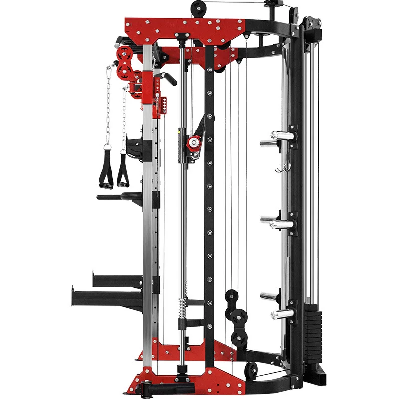 Gym equipment all in one comprehensive squat rack trainer cable crossover smith machine Integrated multi functional trainer