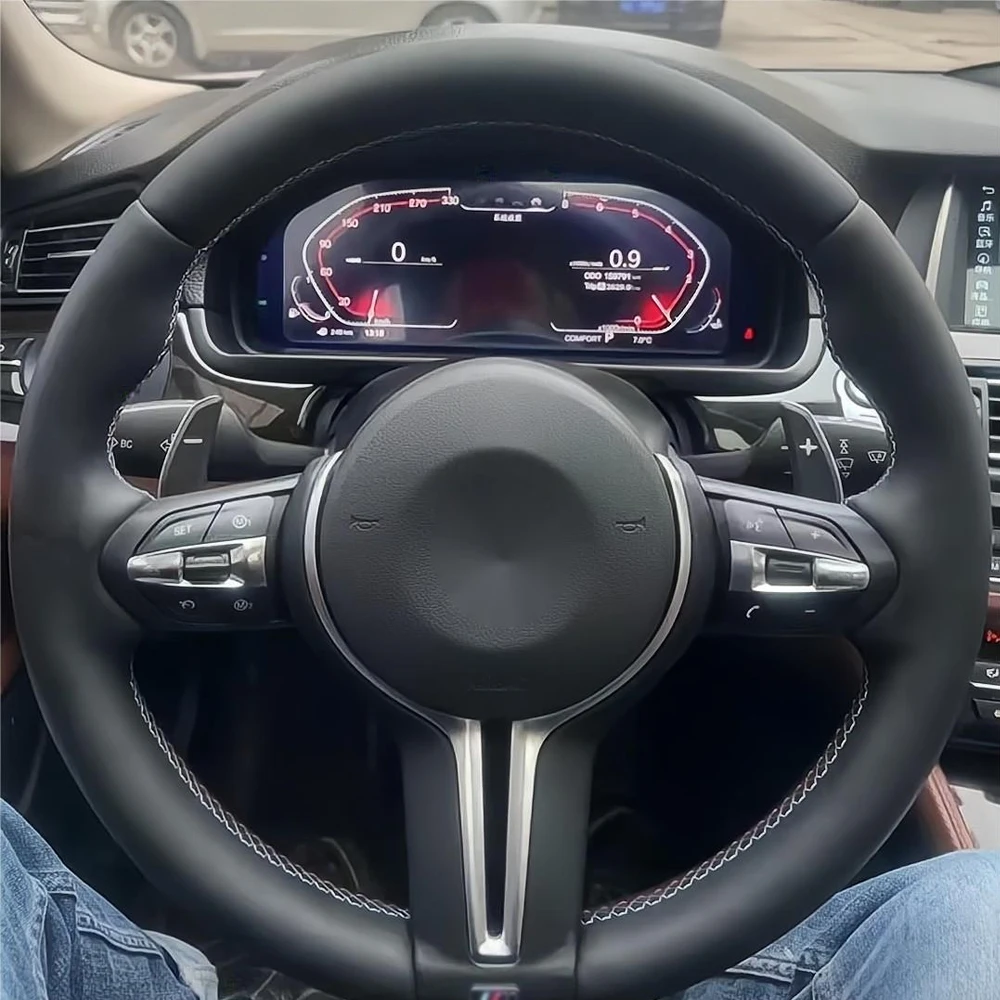 Оптовая цена черный кожаный спортивный интерьер руль для BMW F10 F20 F30 M3 M6 M5