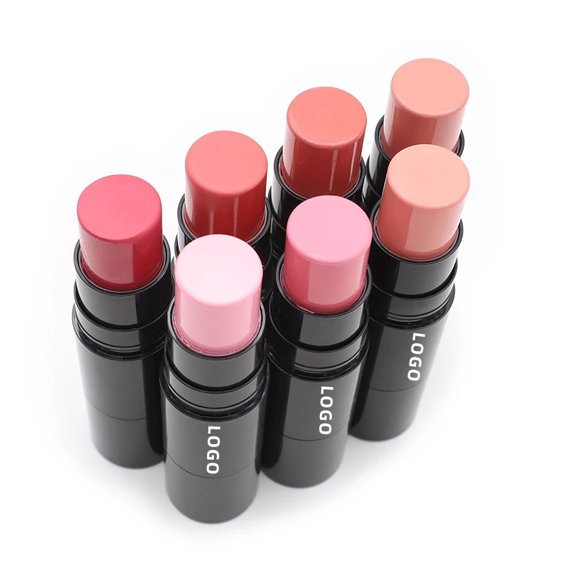 OCHAIN Custom Double-head Blush Cream Waterproof Moisturizing Rouge Stick With Brush Makeup 2 In 1 Private Label Blush Sticks