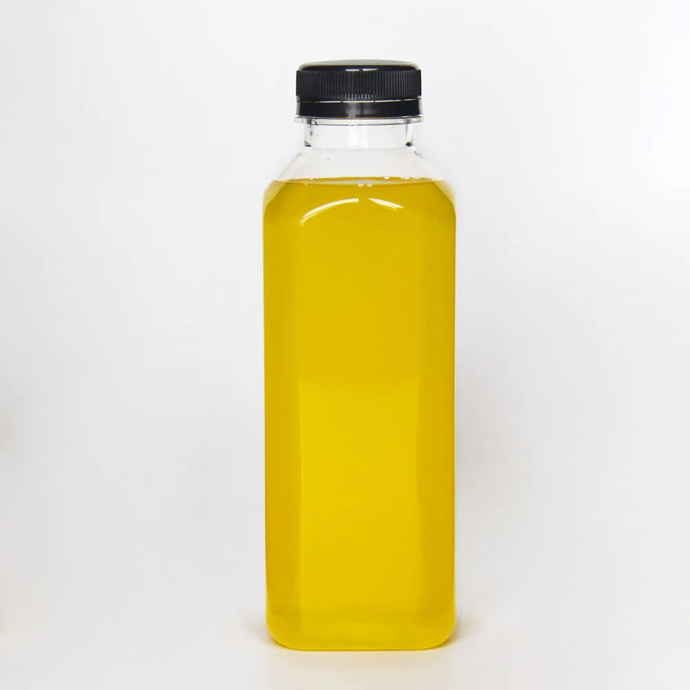 Custom Private Label 16 oz Empty BPA Free PET Plastic Beverage Juice Smoothie Water Bottles with Cap