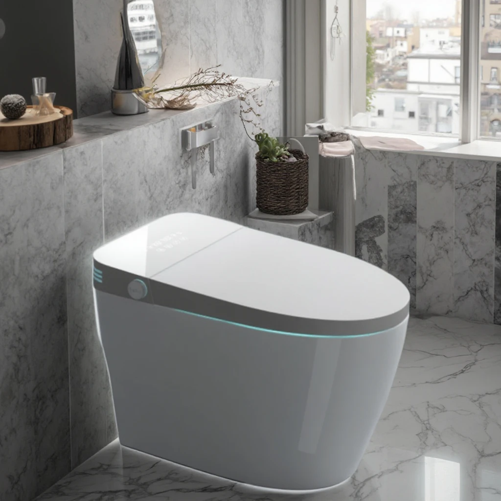 Hot Sale Automatic Sanitary Ware Items Ceramic Bowl Bathroom Intelligent Smart Bidet Toilet