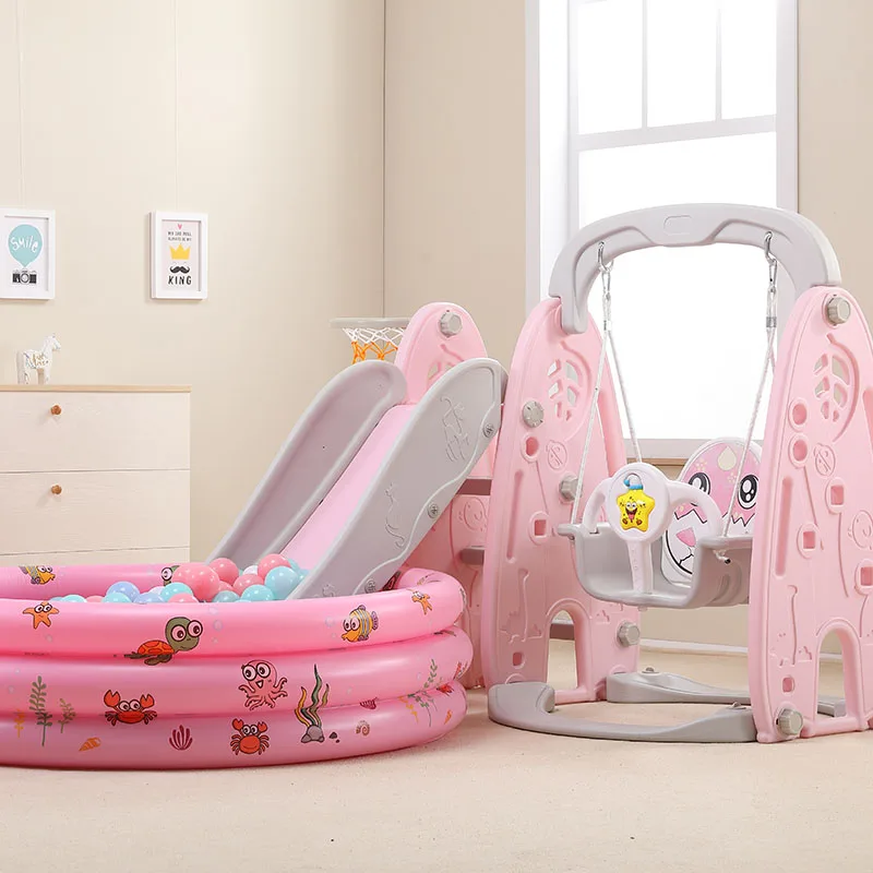 New Styles Dinosaur Baby Toys Safety Playground Children Indoor Children Plastic Swing Slide Toys