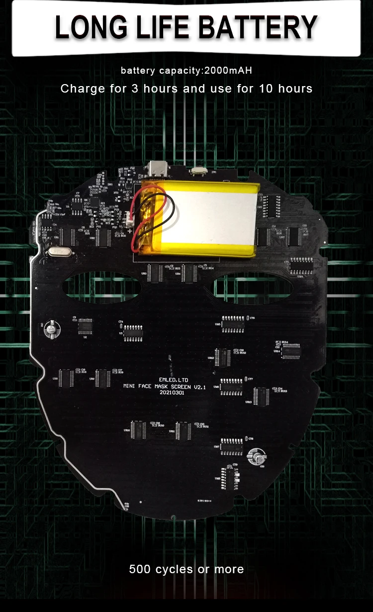 Festival Cosplay Halloween Glow Light Up Funny Mask LED Purge Masks Election Mascara Costume DJ Party Light Up Mask Neon Plastic