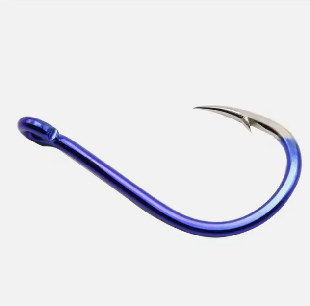 High quality high carbon steel box blue gold barb hook carp fishing hook quality assurance