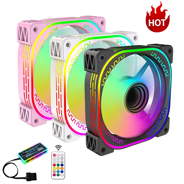 2023 новый дизайн от производителя RGB Вентилятор 120 мм корпус ПК ATX вентиляторы и охлаждение красочный компьютер 12 в игровой кулер для процессора воздушный вентилятор ARGB