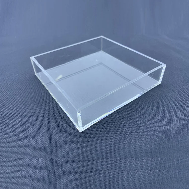 Top quality manufacture clear acrylic square tray acrylic display tray custom acrylic storage tray
