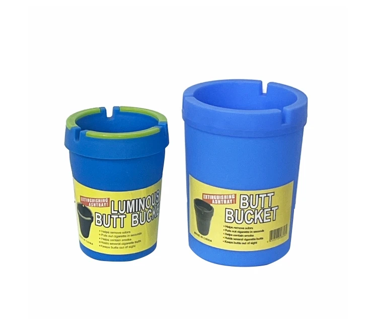 Wholesale new large size custom smoking accessories smokeless car ashtray plastic cigar glow dark plastic ashtray