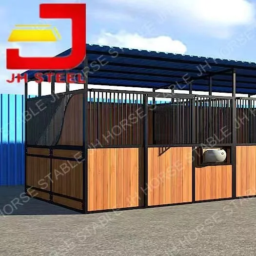 Priefert bamboo wood horse stables boxs horse stalls with optional roof  factory wholesale price