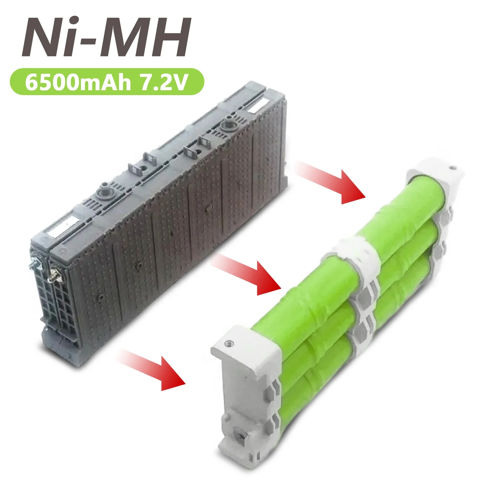 JINTION Nimh 6500mAh 14.4V Auto Accessories Replacement Rechargeable Battery for Toyota Prius 2011 Hybrid Car Battery