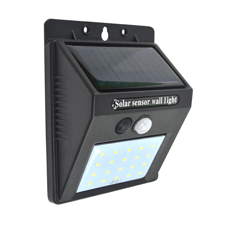 Недорогой водонепроницаемый настенный светильник IP65 на солнечной батарее, наружный светильник с датчиком движения для лестницы
