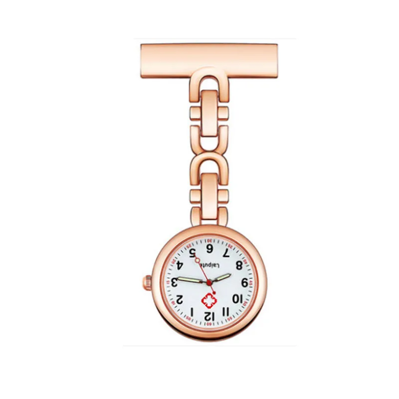 Nurse Lapel Pin Watch Hanging Medical Doctor engraved brooch Pocket Watch Steel Metal Pin-on Lapel Watch