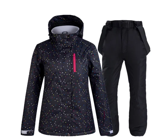 Новый лыжный костюм, водонепроницаемые женские лыжные комплекты, теплые ветрозащитные комплекты для сноуборда, зимняя уличная одежда