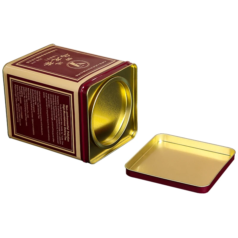 Пустая жестяная коробка для хранения чая металлическая банка квадратная жестяная коробка