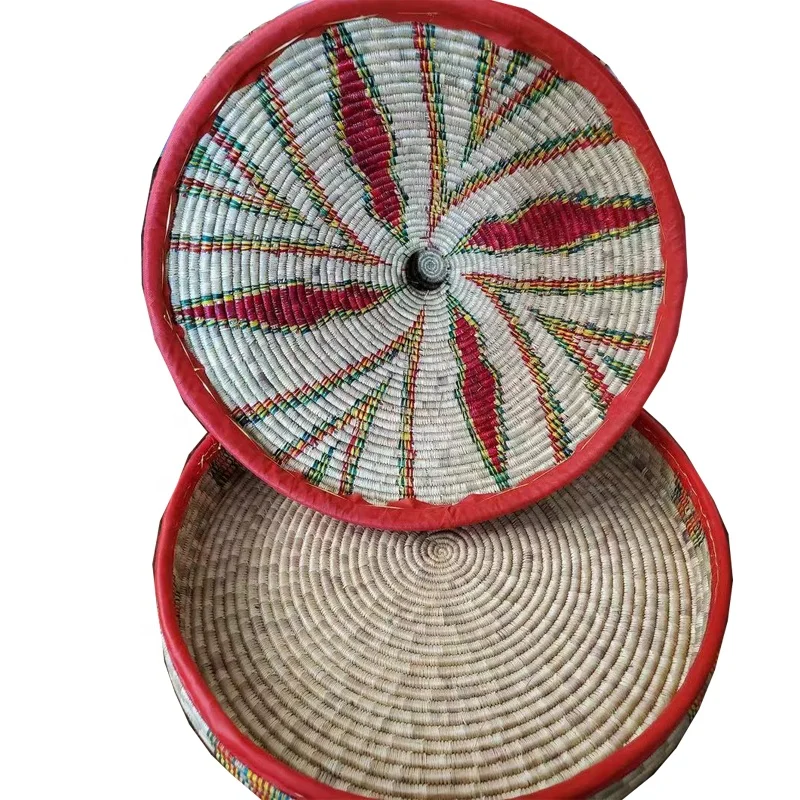 Ethiopian eritrea hand made mesob basket woven serving basket