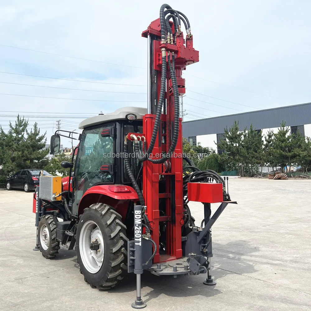 Drilling Depth 260 Meter Crawler Pneumatic Rotary Water Well Drilling Rig Machine Prices For Sale