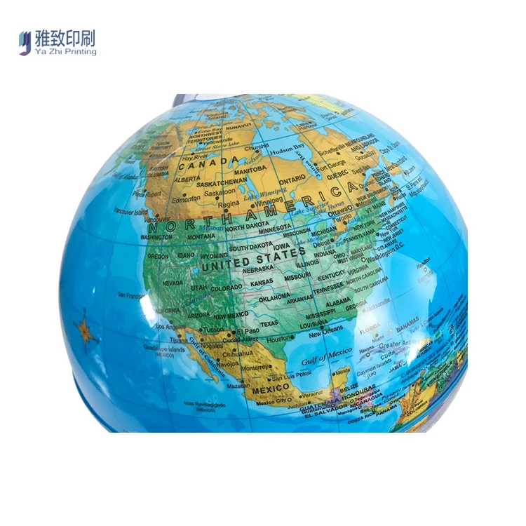 world map globe decor desk earth globe political world globe with metal meridian and base