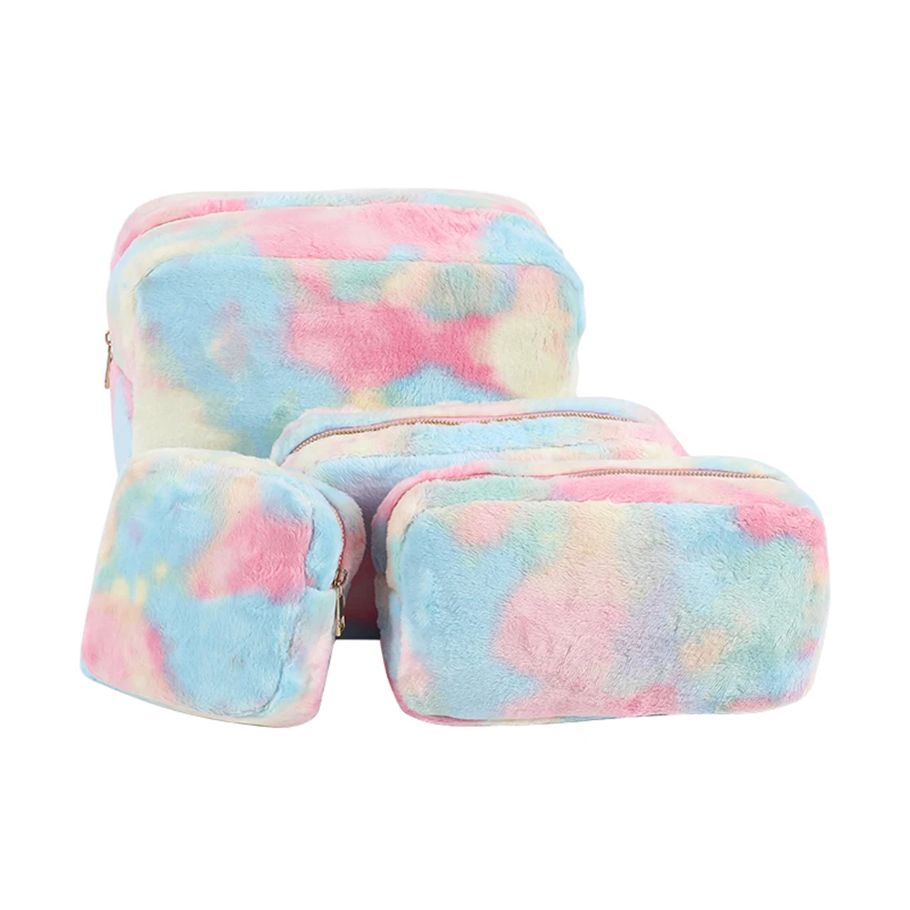 Bridesmaid Gifts Spring Ruffle Waterproof Large Organizer Travel Pouch Polyester Gingham Cosmetic Bags Makeup Bag For Girls