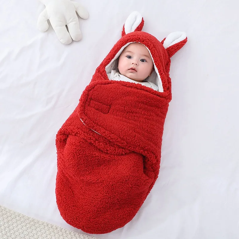 2022 Newborn Baby Winter Swaddle Wrap Parisarc 100% Cotton Newborn Baby Products Blanket & Swaddling Wrap Blanket Sleeping Bag
