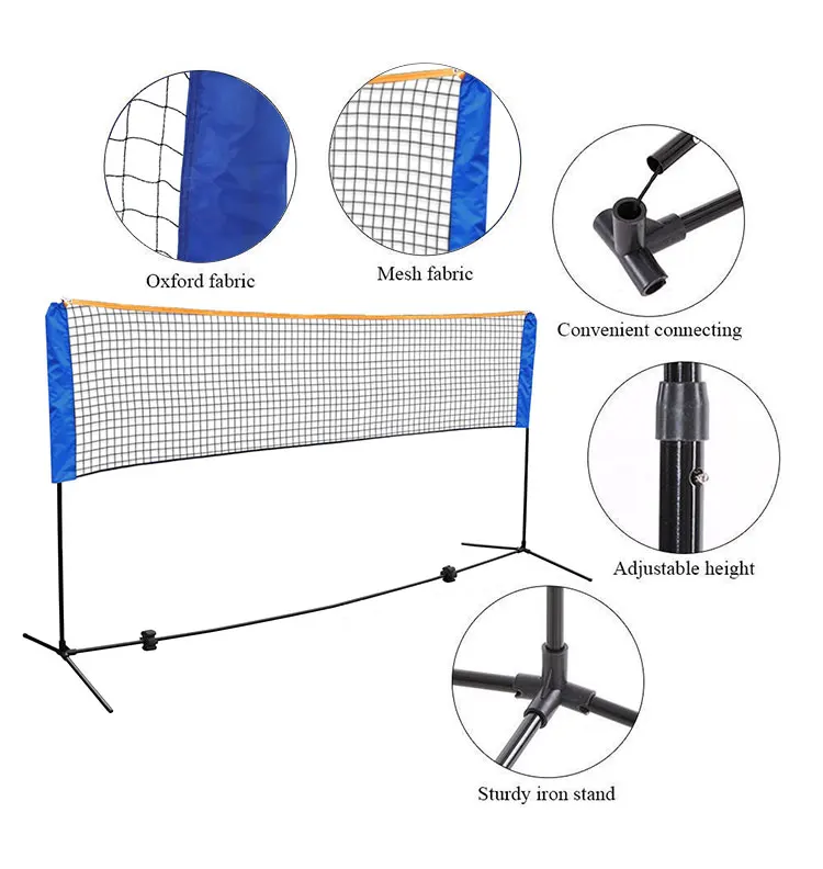 Hot Sale Adjustable Practice Foldable Portable Badminton Products Badminton Net