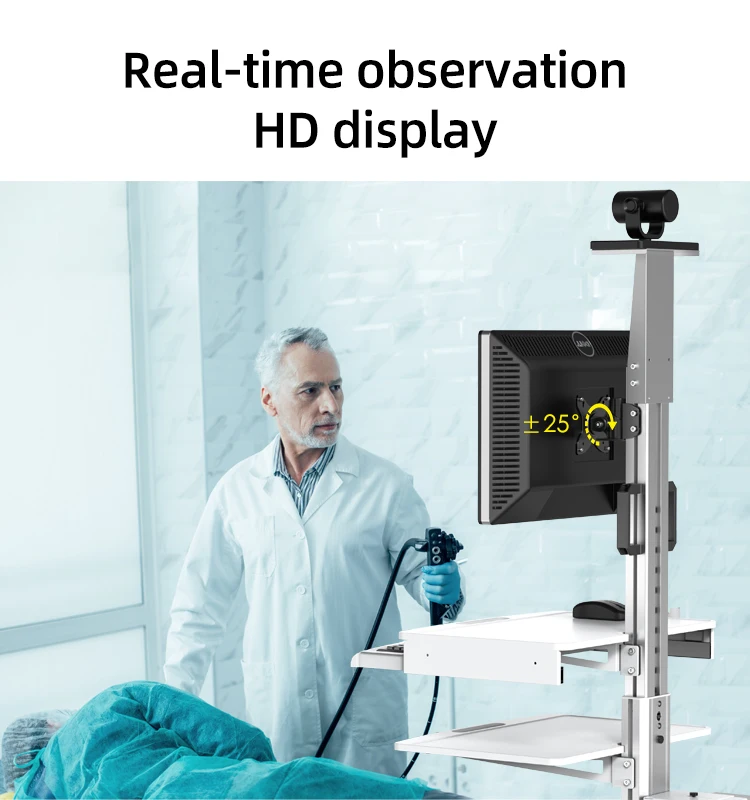 Endoscope Stand Hospital Trolley Cart For Medical Device Hospital Furniture Endoscope Trolley