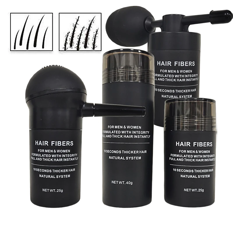 Hair Fiber Spray Powder 25-100g Spray Keratin Hair Loss Treatment Factory Directly Price Real Human Hair Building Fiber