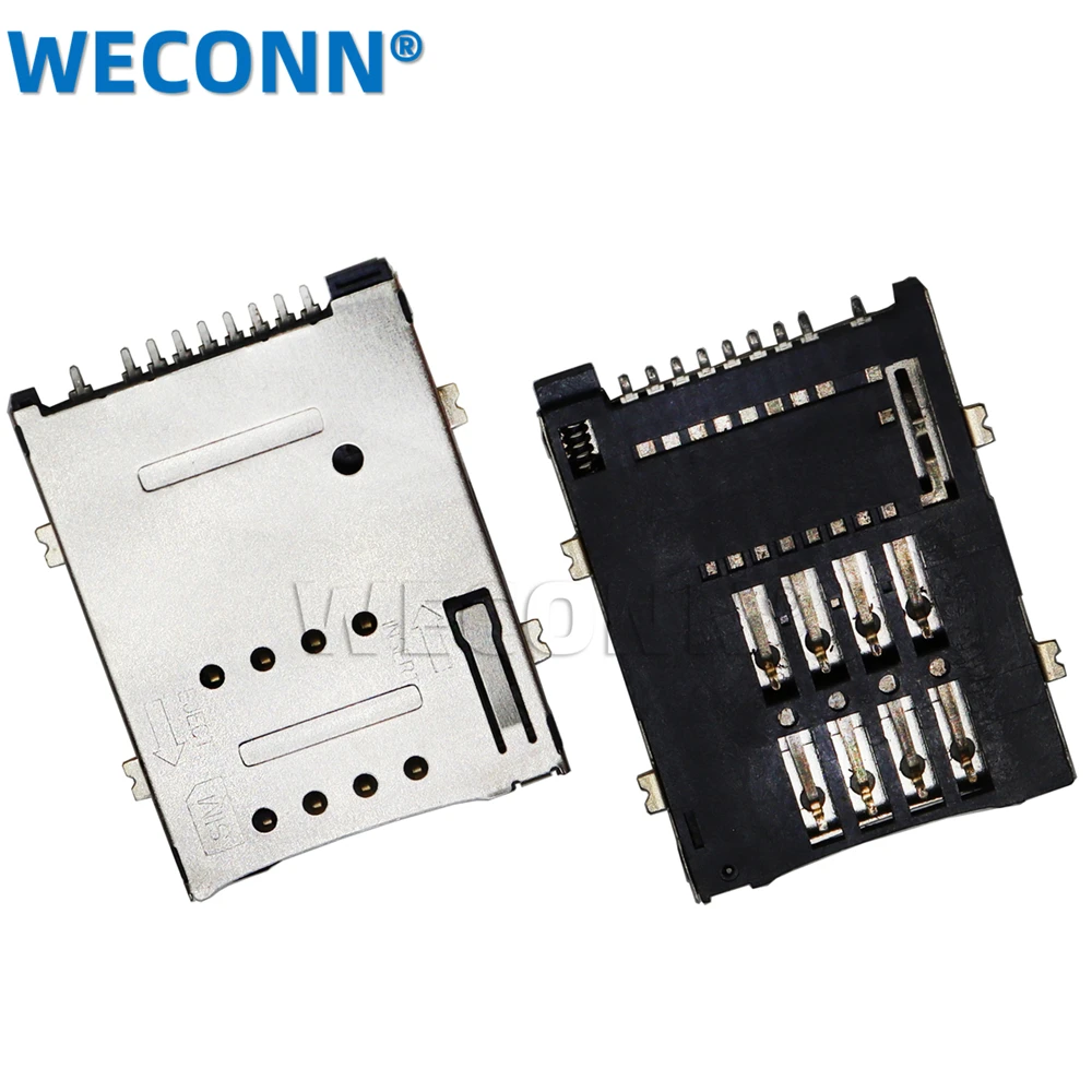 Профессиональный производитель 2 5 H PUSH PULL type 8 + 1 Pin 9-контактный разъем для SIM-карты с детектором