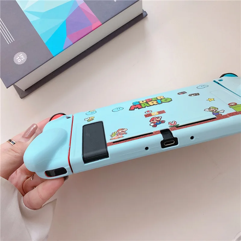 Геймпад для Nintendo Switch Ультратонкий Мягкий защитный чехол из силикона с милыми рисунками аниме «Марио» и защитой от царапин