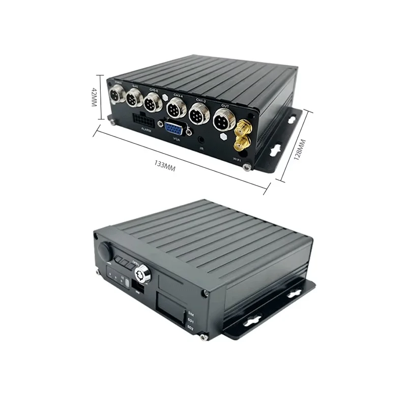 AI MDVR 4G GPS Digital Video Recorder for School Bus WDR Loop Recording Functions Supports ADAS DMS Mobile DVR 4G