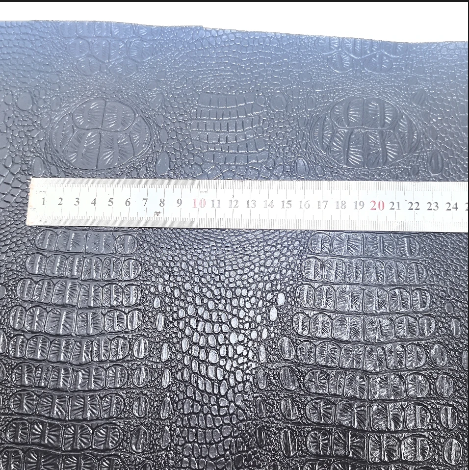 In stock black napping bottom embossed crocodile pattern leather fabric sofa bags handbags gift box suitcase PVC
